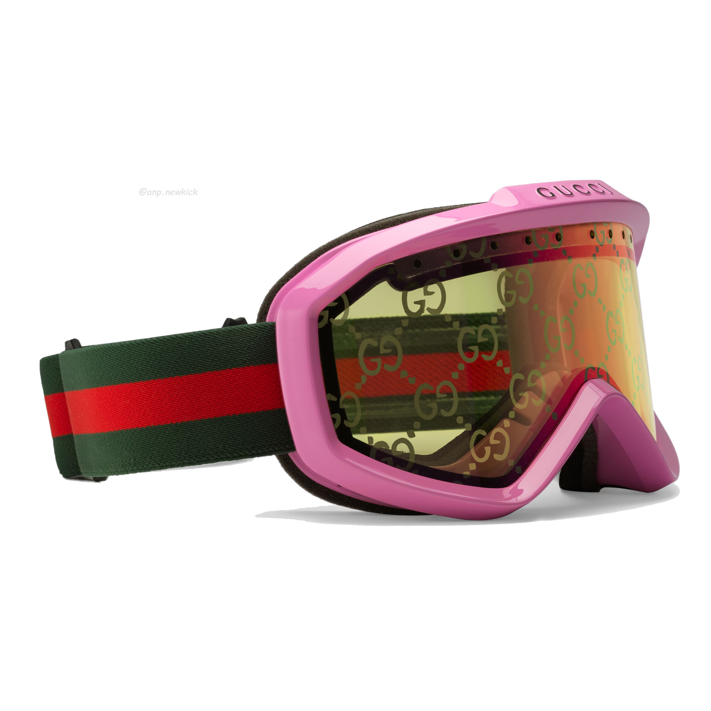 Gucci Ski Goggle Black Pink Olive Green White (8) - newkick.vip